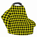 Yellow Buffalo Plaid Print Baby Seat Cover