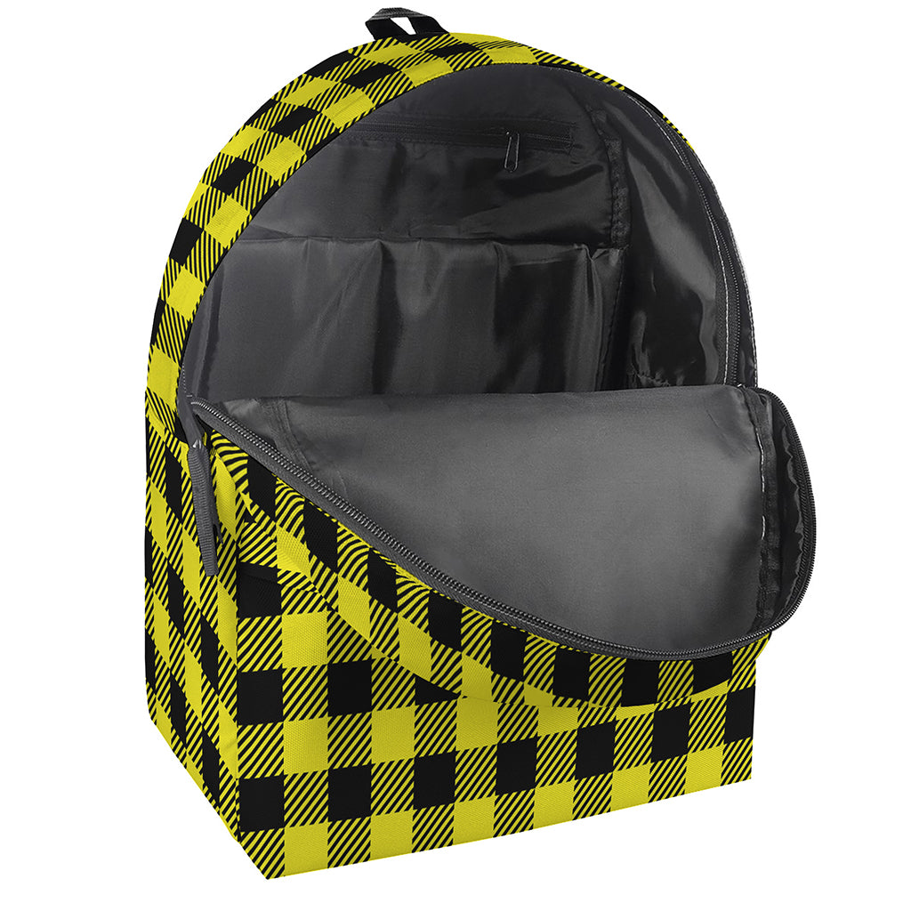 Yellow Buffalo Plaid Print Backpack