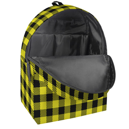 Yellow Buffalo Plaid Print Backpack