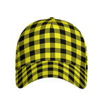 Yellow Buffalo Plaid Print Baseball Cap
