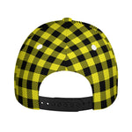 Yellow Buffalo Plaid Print Baseball Cap