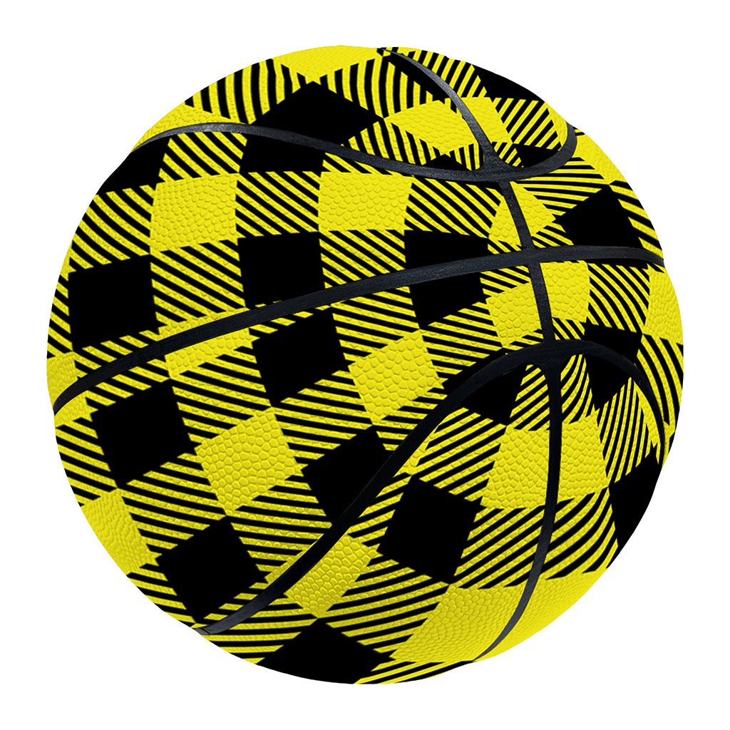 Yellow Buffalo Plaid Print Basketball