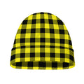 Yellow Buffalo Plaid Print Beanie