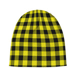 Yellow Buffalo Plaid Print Beanie