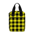Yellow Buffalo Plaid Print Bible Tote Bag
