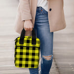 Yellow Buffalo Plaid Print Bible Tote Bag