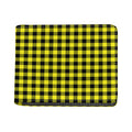 Yellow Buffalo Plaid Print Bifold Wallet