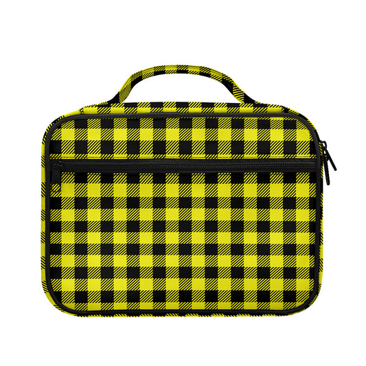 Yellow Buffalo Plaid Print Briefcase Bible Bag