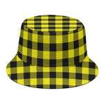 Yellow Buffalo Plaid Print Bucket Hat