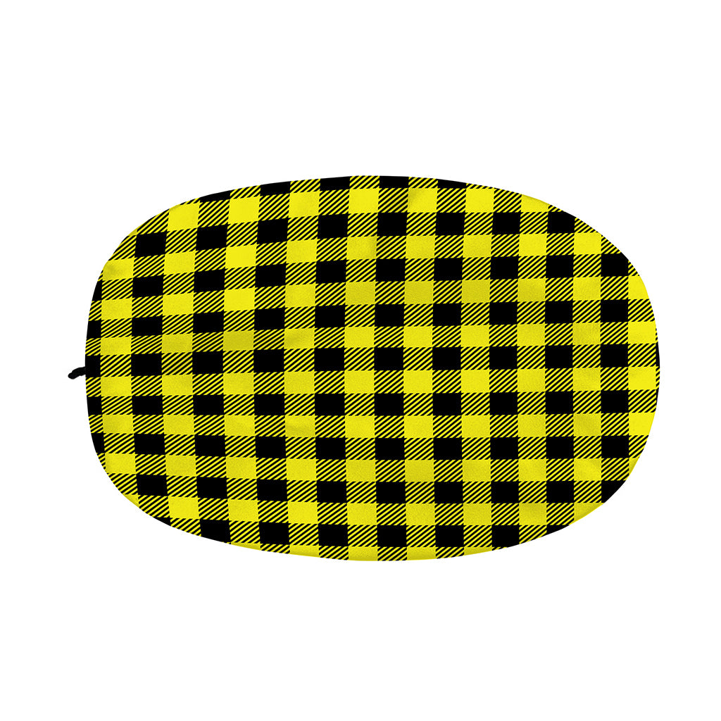 Yellow Buffalo Plaid Print Car Side Mirror Covers