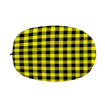 Yellow Buffalo Plaid Print Car Side Mirror Covers