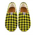 Yellow Buffalo Plaid Print Casual Shoes