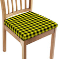 Yellow Buffalo Plaid Print Chair Cushion Cover