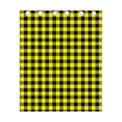 Yellow Buffalo Plaid Print Curtain