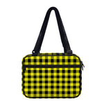 Yellow Buffalo Plaid Print Double Strap Bible Bag