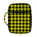 Yellow Buffalo Plaid Print Front Pocket Bible Bag