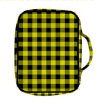 Yellow Buffalo Plaid Print Front Pocket Bible Bag