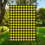 Yellow Buffalo Plaid Print Garden Flag