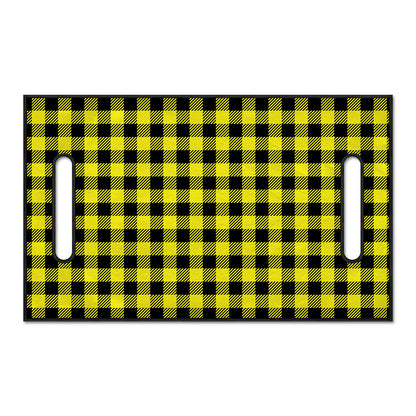 Yellow Buffalo Plaid Print Golf Cart Seat Cover