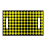 Yellow Buffalo Plaid Print Golf Cart Seat Cover