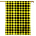 Yellow Buffalo Plaid Print House Flag