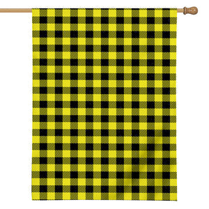 Yellow Buffalo Plaid Print House Flag