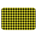 Yellow Buffalo Plaid Print Indoor Door Mat