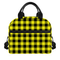 Yellow Buffalo Plaid Print Insulated Lunch Bag
