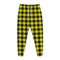 Yellow Buffalo Plaid Print Jogger Pants