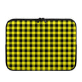 Yellow Buffalo Plaid Print Laptop Sleeve