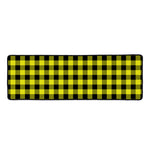 Yellow Buffalo Plaid Print Long Kitchen Mat