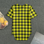 Yellow Buffalo Plaid Print Men's Bodysuit