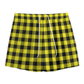 Yellow Buffalo Plaid Print Mesh Shorts