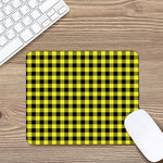 Yellow Buffalo Plaid Print Mouse Pad