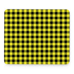 Yellow Buffalo Plaid Print Mouse Pad