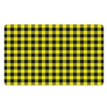 Yellow Buffalo Plaid Print Polyester Doormat