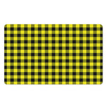 Yellow Buffalo Plaid Print Polyester Doormat