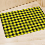 Yellow Buffalo Plaid Print Polyester Doormat
