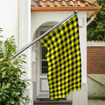 Yellow Buffalo Plaid Print Polyester Flag