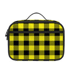Yellow Buffalo Plaid Print Portable Lunch Bag