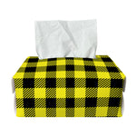 Yellow Buffalo Plaid Print Rectangle Tissue Box Cover