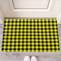 Yellow Buffalo Plaid Print Rubber Doormat