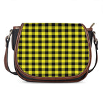 Yellow Buffalo Plaid Print Saddle Bag