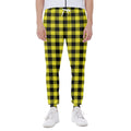 Yellow Buffalo Plaid Print Joggers