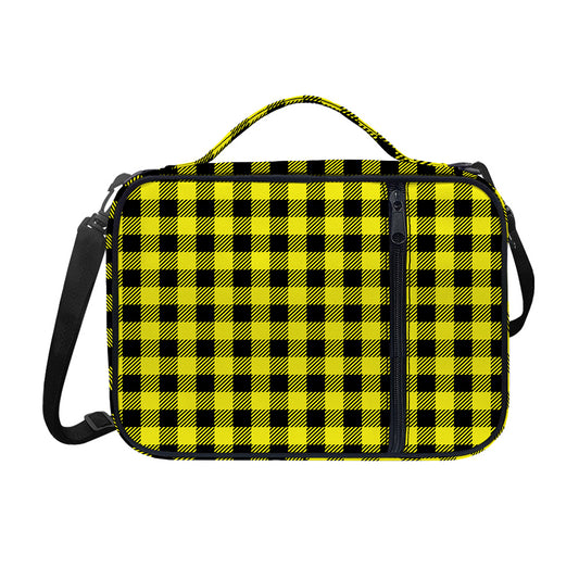 Yellow Buffalo Plaid Print Shoulder Strap Bible Bag