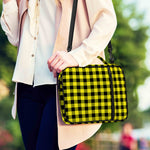 Yellow Buffalo Plaid Print Shoulder Strap Bible Bag