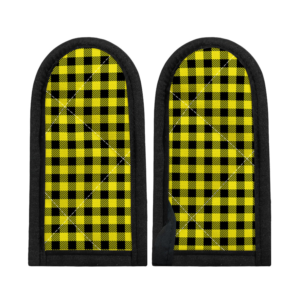 Yellow Buffalo Plaid Print Skillet Handle Cover