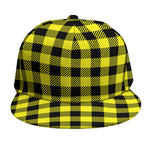 Yellow Buffalo Plaid Print Snapback Cap