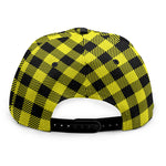 Yellow Buffalo Plaid Print Snapback Cap