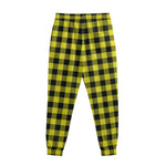 Yellow Buffalo Plaid Print Sweatpants